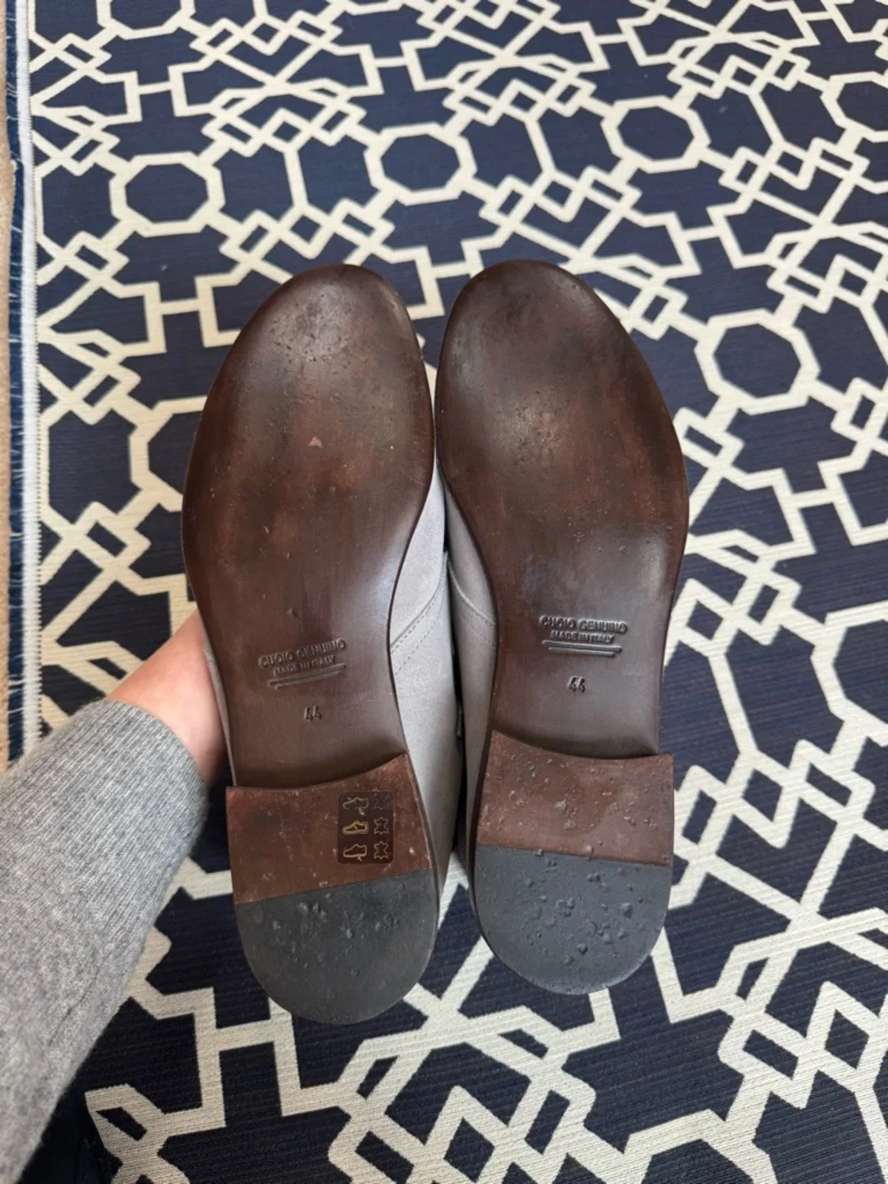 Bruschi Gray Suede Chukka Boots Italian Handmade Mens Sz 44 US 11